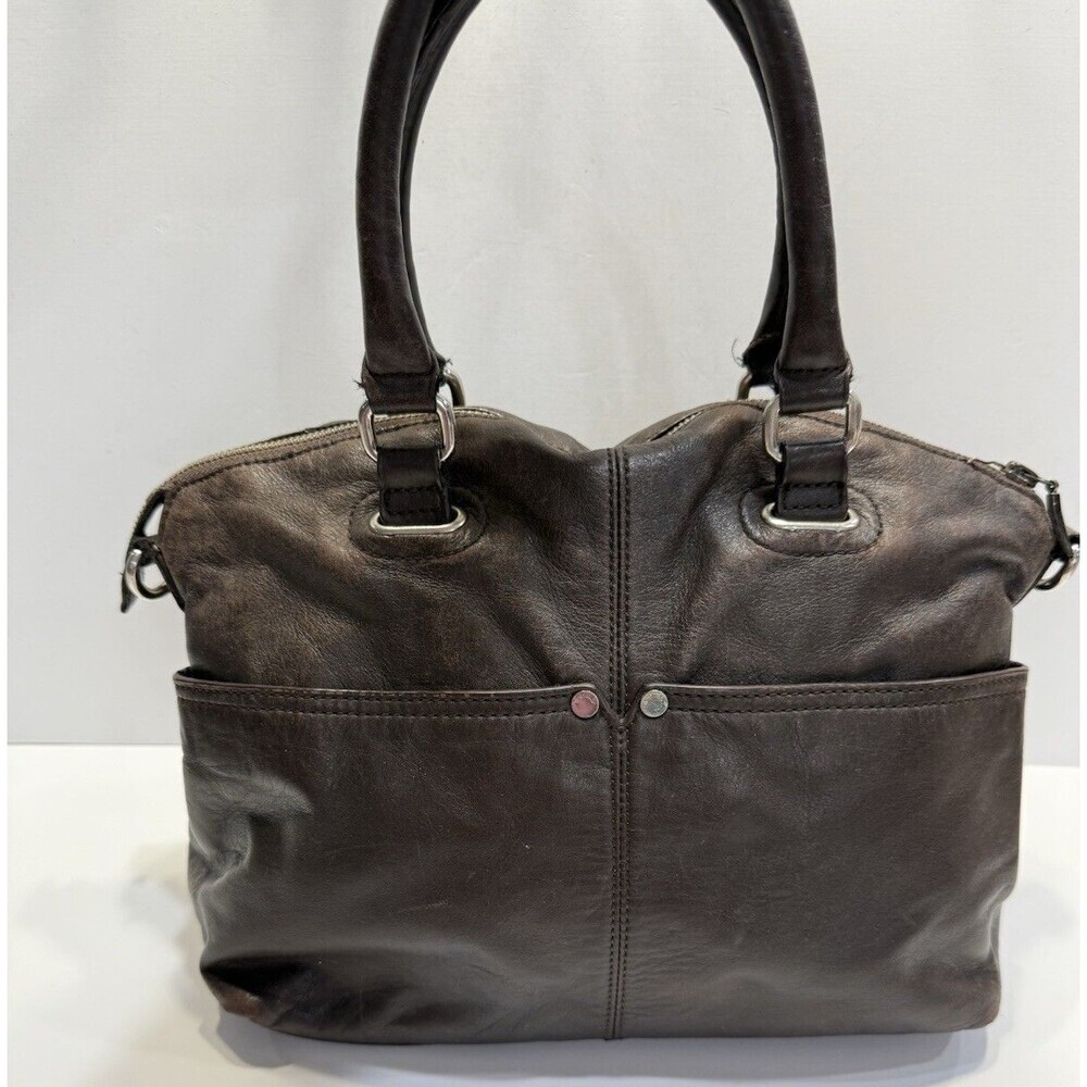 Vintage Tignanello Womens Soft Leather Handbag Shoulder Satchel Purse Brown